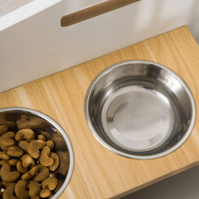 Dog bed with food bowl hotsell